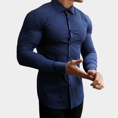 Asti | Casual Long Sleeve Polo Shirt