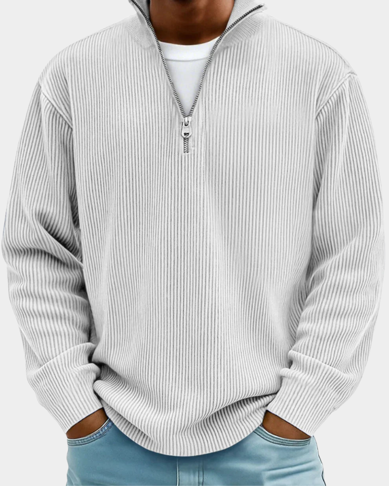 Rovereto | Trendy Ribbed Zip Sweater