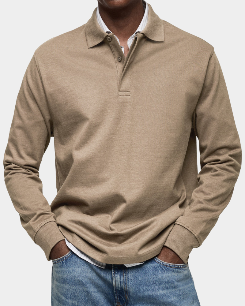 Alessio | Classic Long Sleeve Polo Shirt