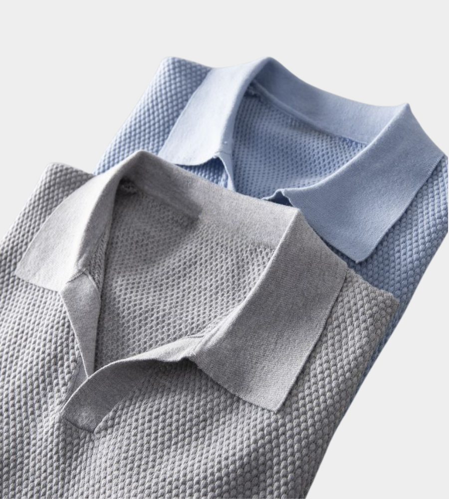 Annibale | Textured Knit Polo Shirt