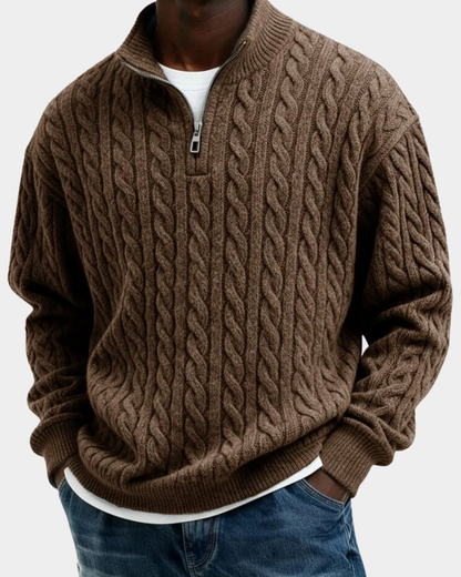 Ripatransone | Classic Cable Half-Zip Sweater