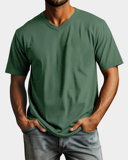Amedeo | Refined Fit V-Neck T-Shirt