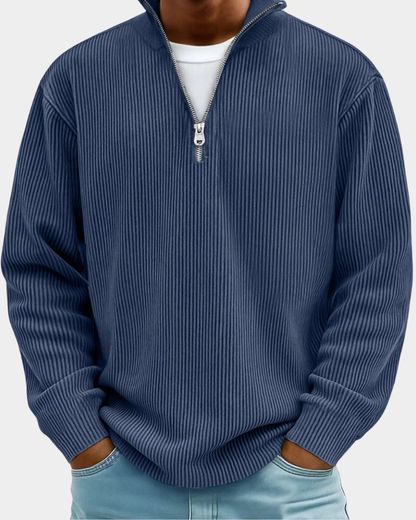 Rovereto | Trendy Ribbed Zip Sweater