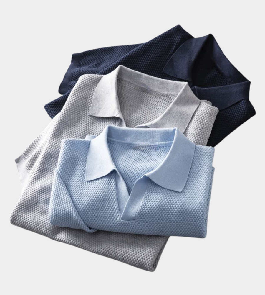 Annibale | Textured Knit Polo Shirt