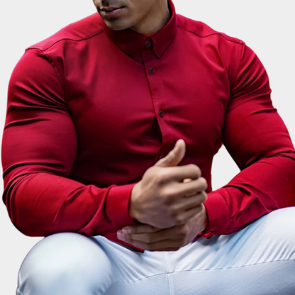 Asti | Casual Long Sleeve Polo Shirt