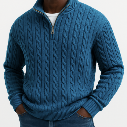 Ripatransone | Classic Cable Half-Zip Sweater