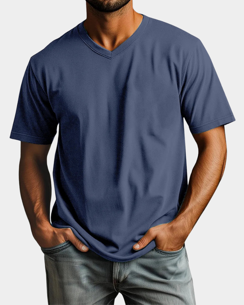 Amedeo | Refined Fit V-Neck T-Shirt