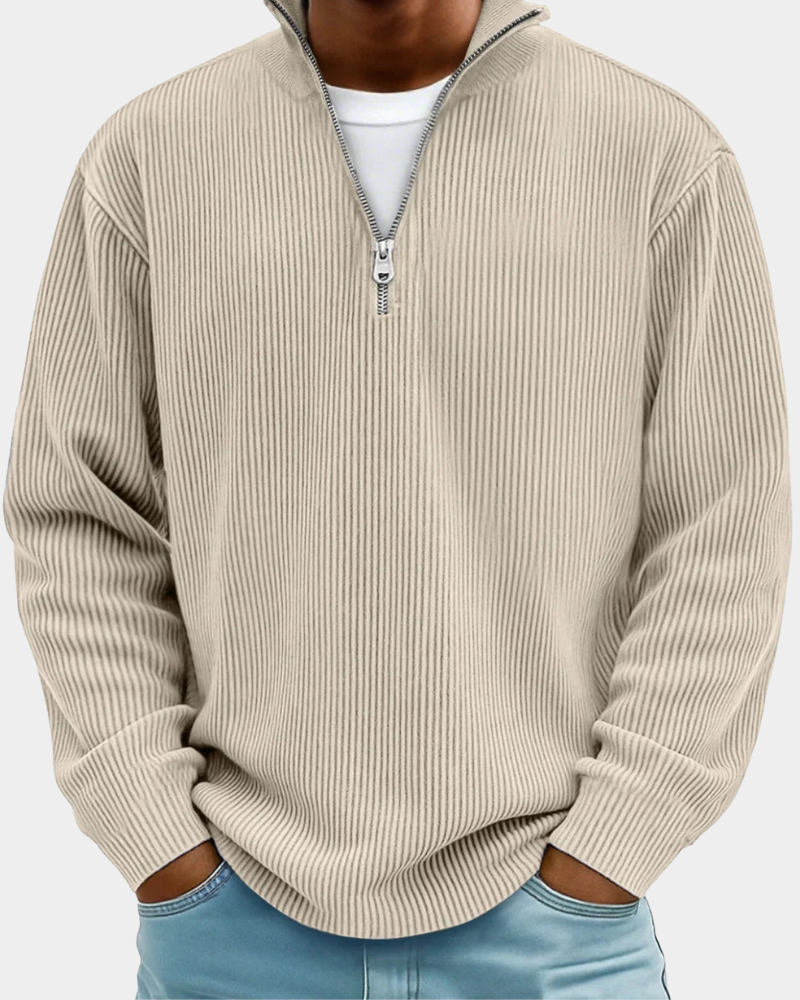 Rovereto | Trendy Ribbed Zip Sweater