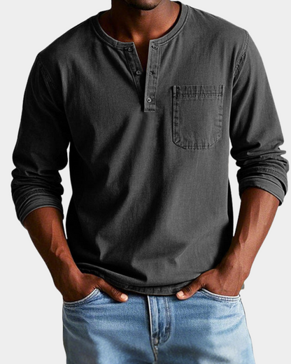 Saverio | Classic Vintage Long-Sleeve Shirt