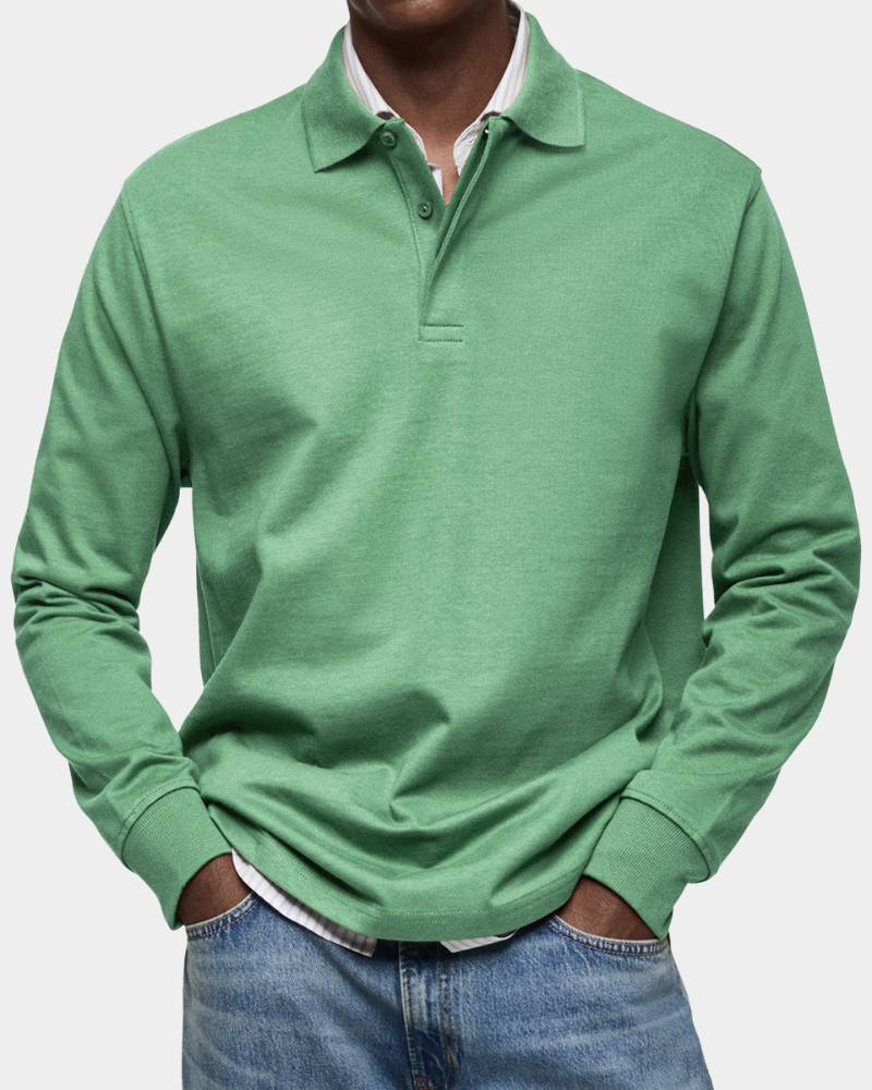 Alessio | Classic Long Sleeve Polo Shirt