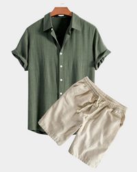 Dark Green and Beige