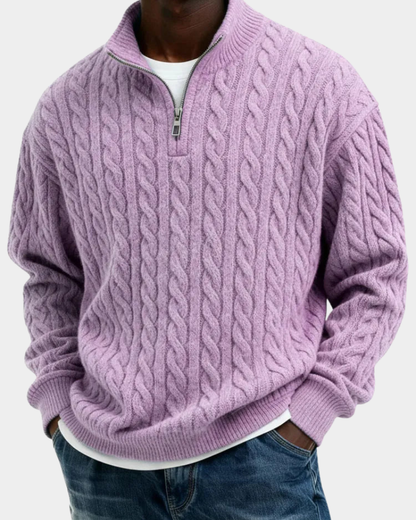 Ripatransone | Classic Cable Half-Zip Sweater
