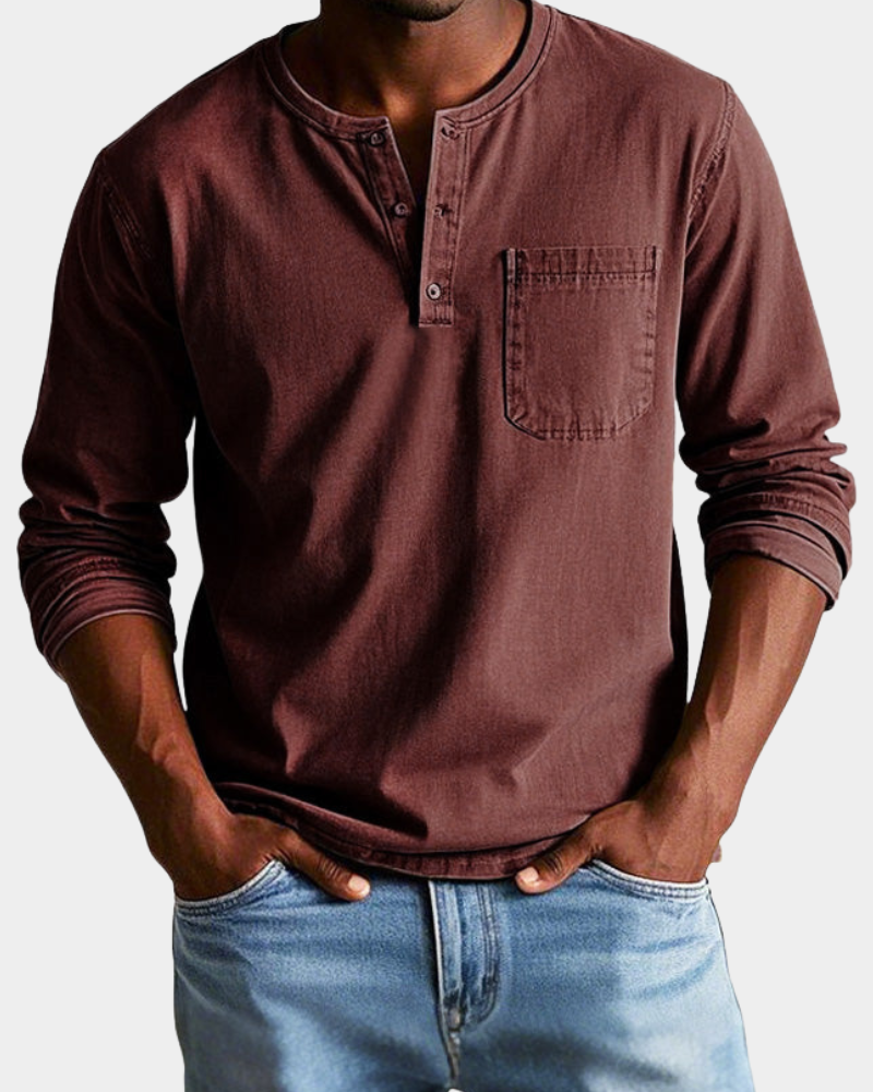 Saverio | Classic Vintage Long-Sleeve Shirt