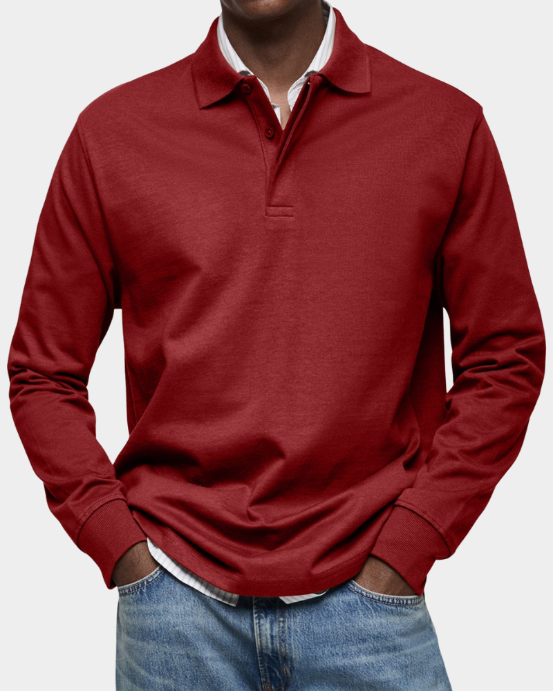 Alessio | Classic Long Sleeve Polo Shirt